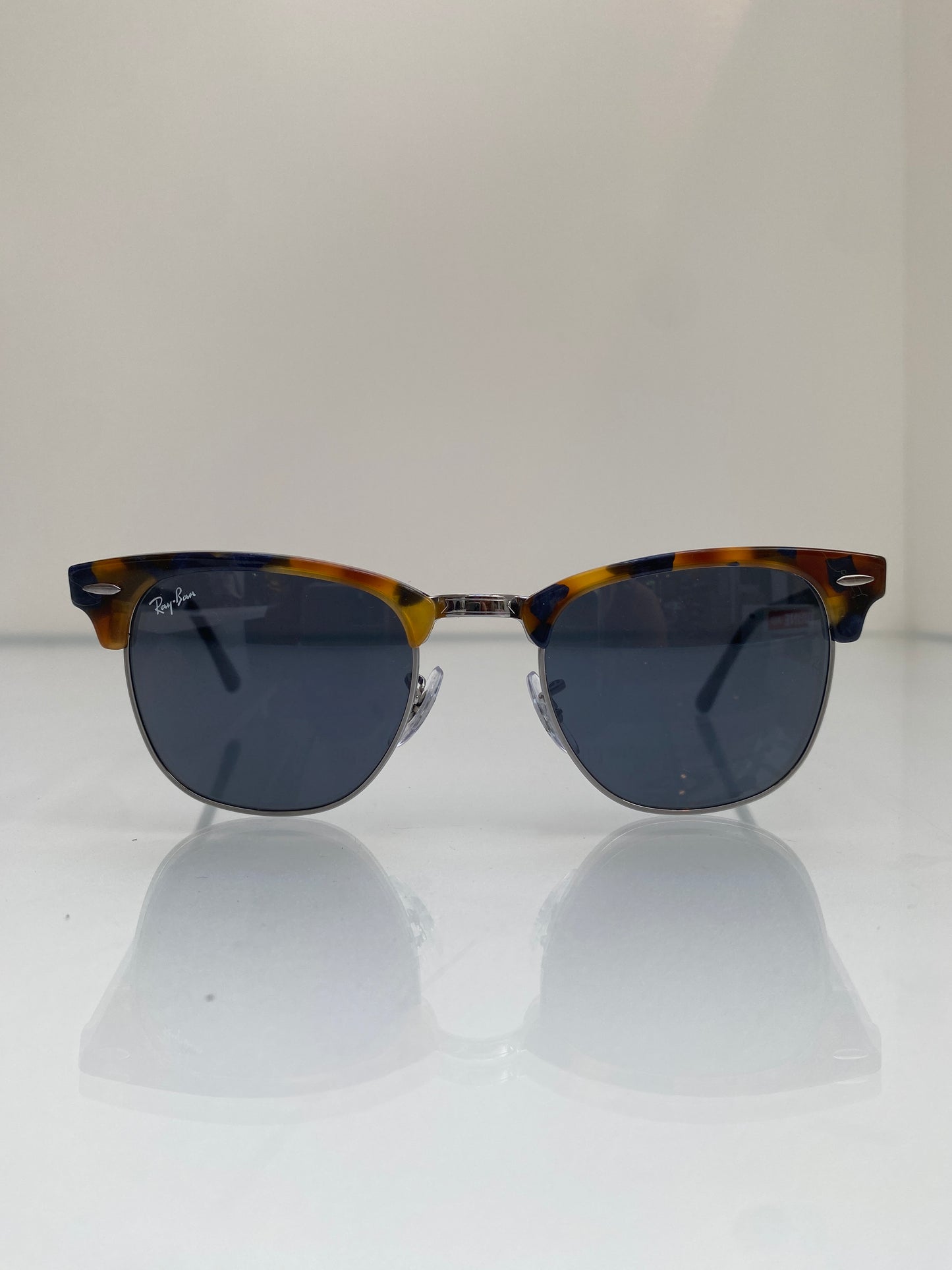 Rayban Clubmaster Navy Tortoise Shell Sunglasses
