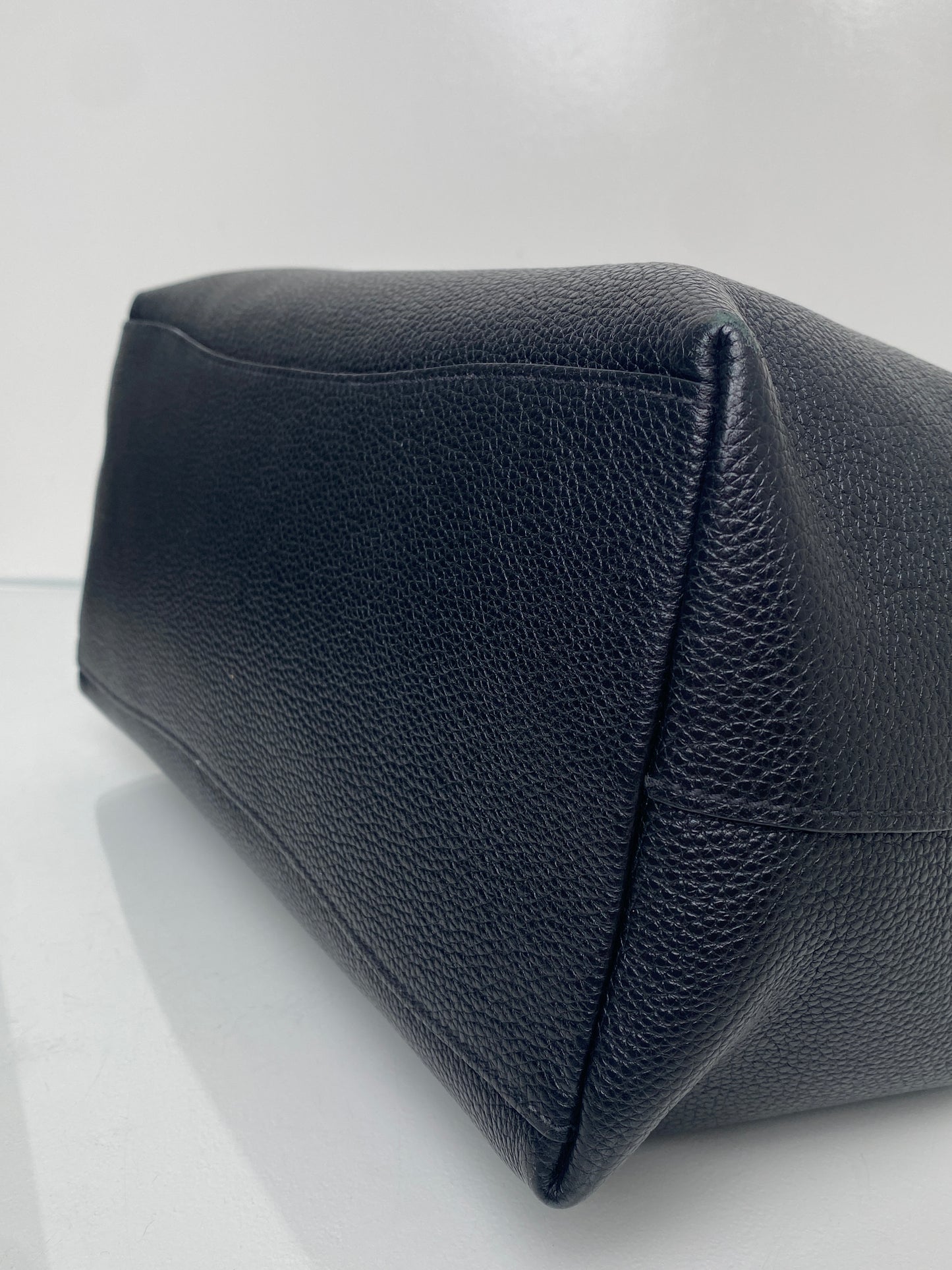 Prada Vitello Phenix Black Leather Hobo GHW