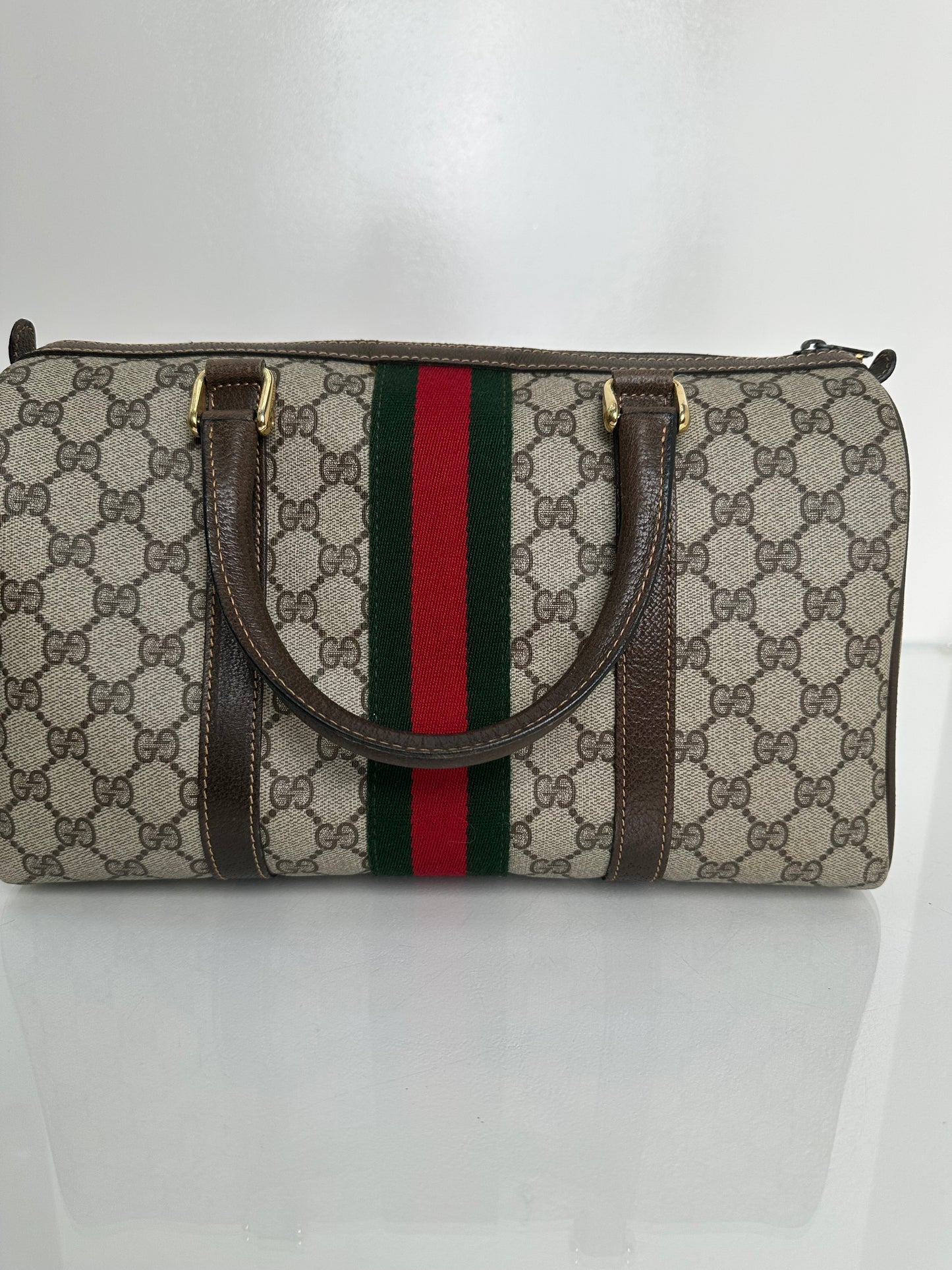 Gucci Vintage Supreme Webstripe Doc Bag GHW