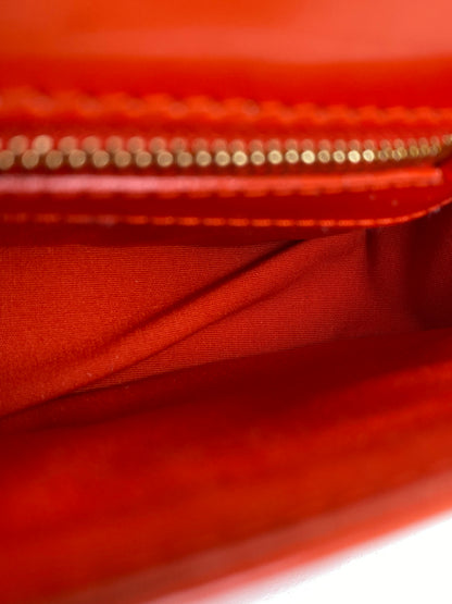 Louis Vuitton Orange Sobe Vernis Clutch GHW
