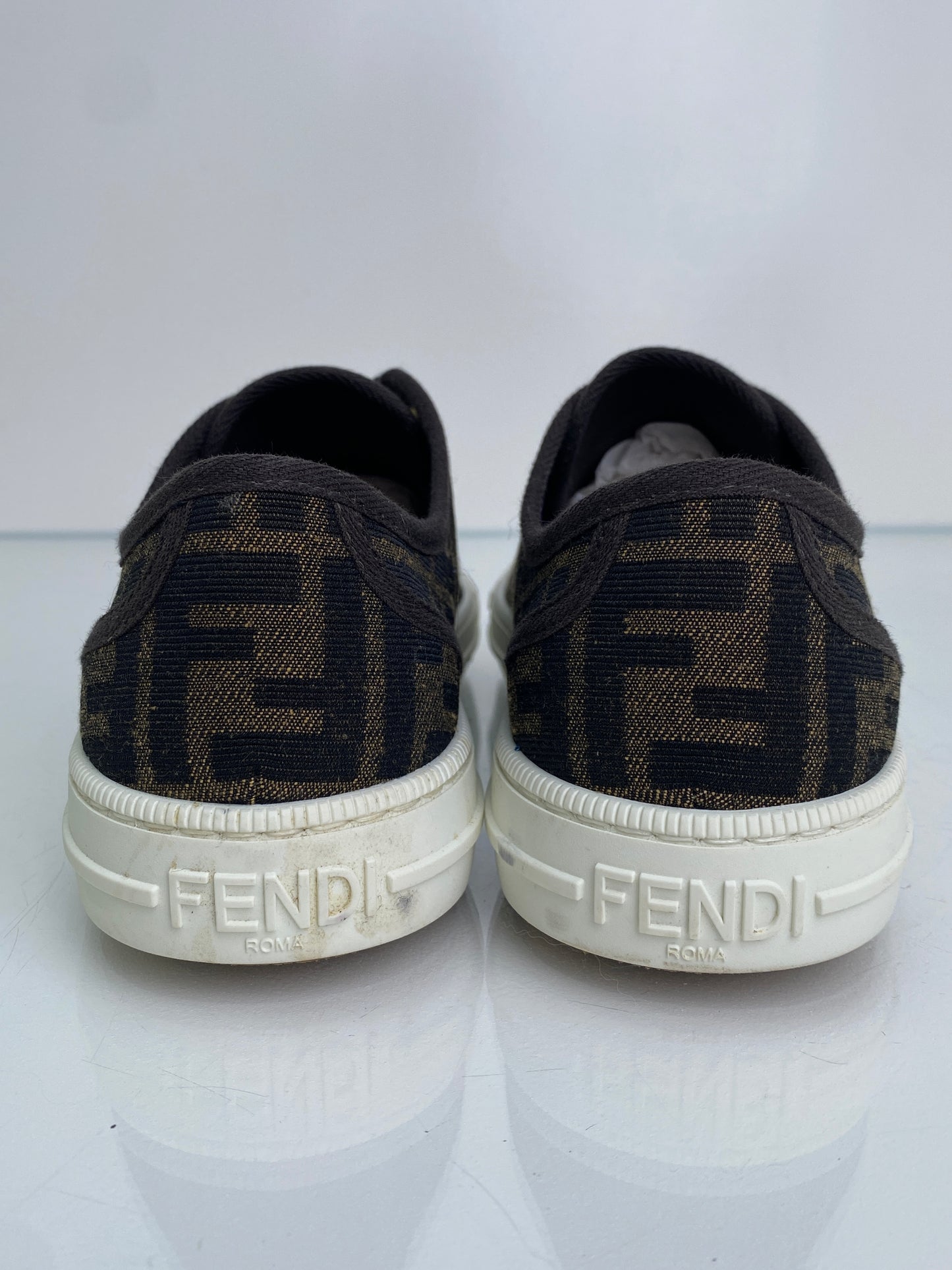 Fendi FF Logo Brown Sneakers, 39