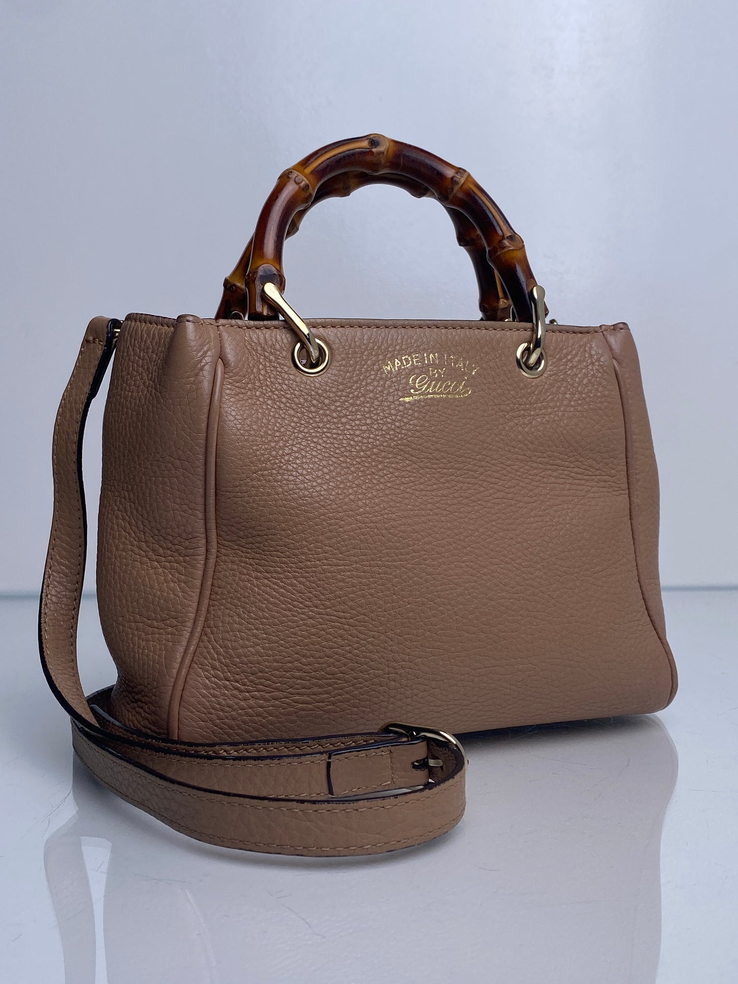 Gucci Vintage Nude Diana Bamboo Bag LGHW