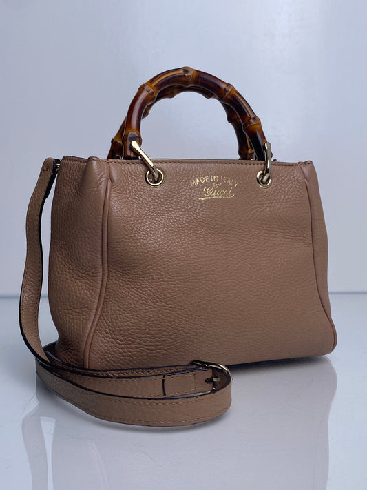 Gucci Vintage Nude Diana Bamboo Bag LGHW