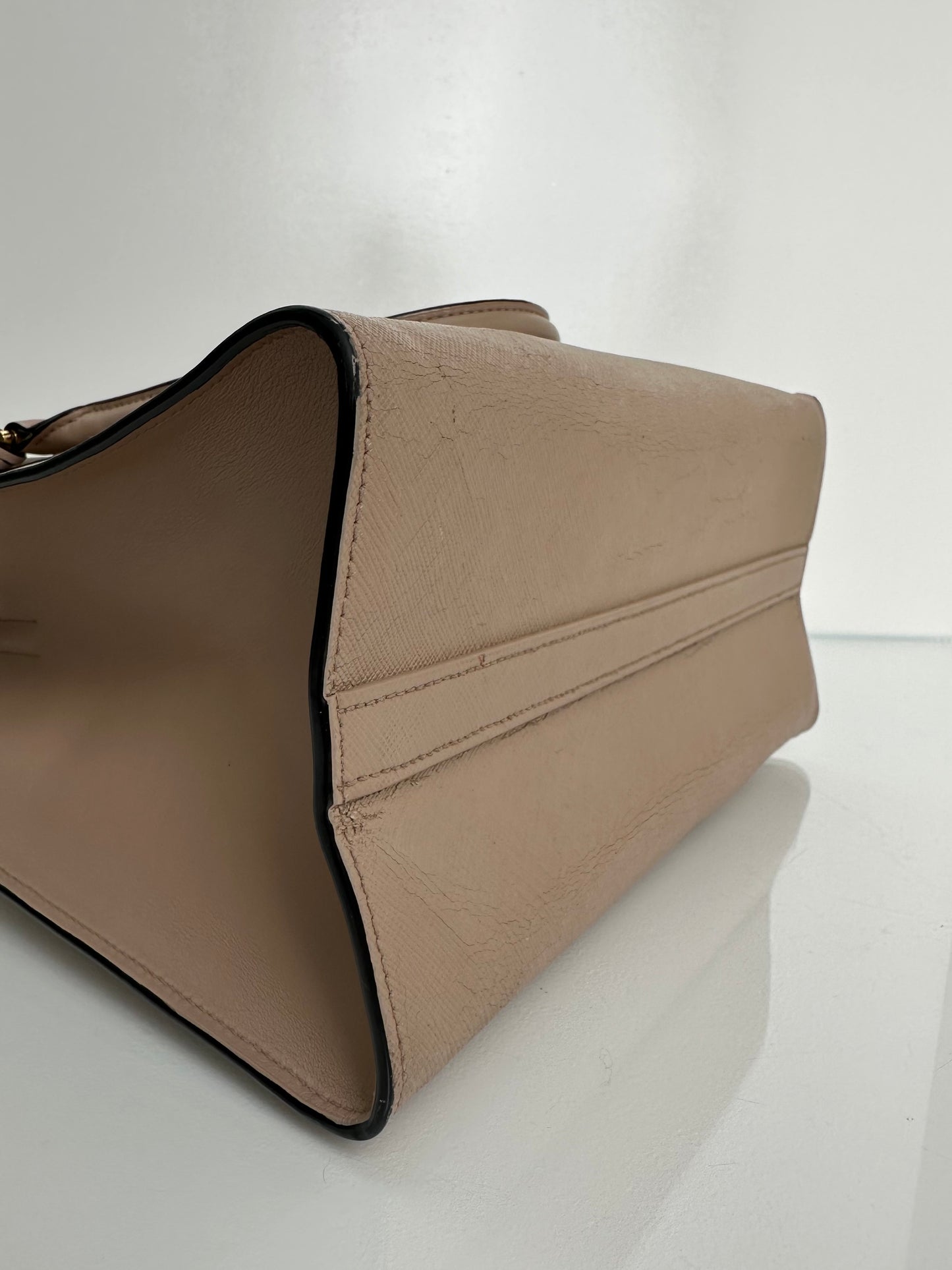 Prada Pink / Nude Saffiano Tote GHW (As Is)