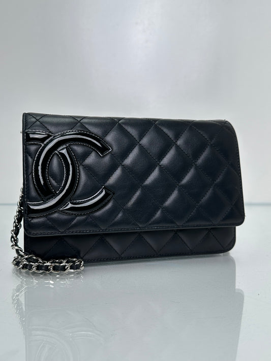 Chanel Black Quilted Cambon Wallet On Chain Bag SHW #15