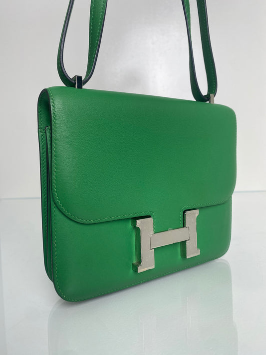 Hermes Constance 18 Green Calf PHW