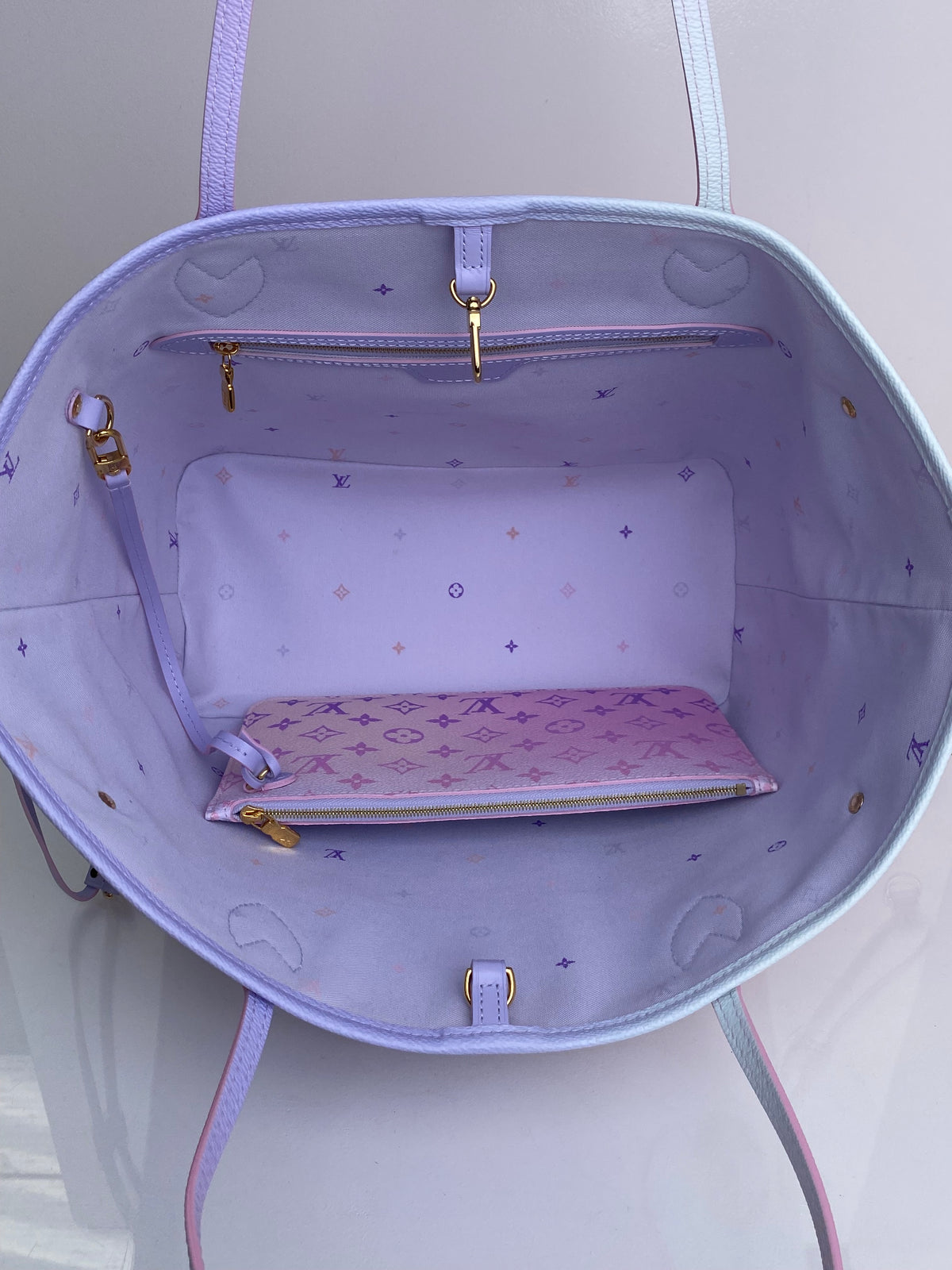 Louis Vuitton Pink Ombre Giant Monogram Spring In The City Neverfull Bag MM GHW