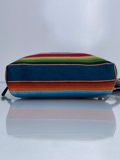 Saint Laurent Blue, Green, & Red Striped Wool Bum Bag SHW
