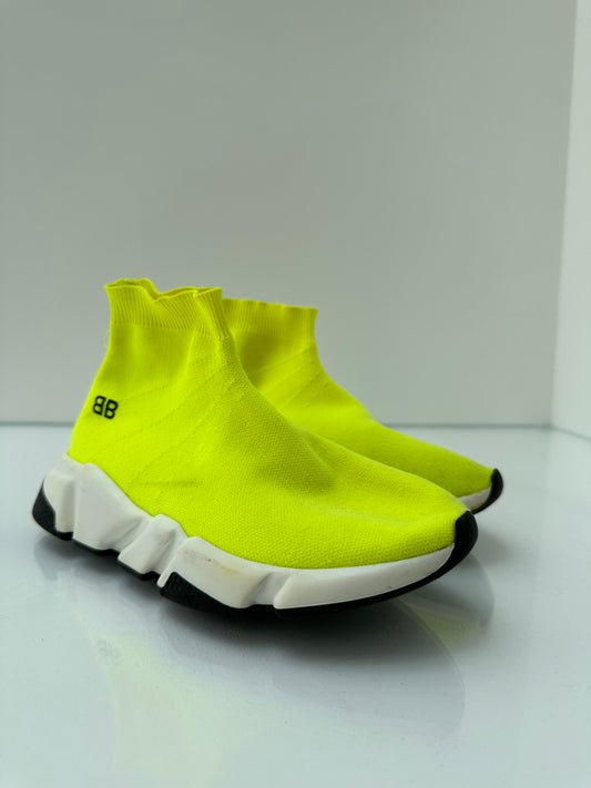 Balenciaga Neon Yellow Sock Sneakers 34-35