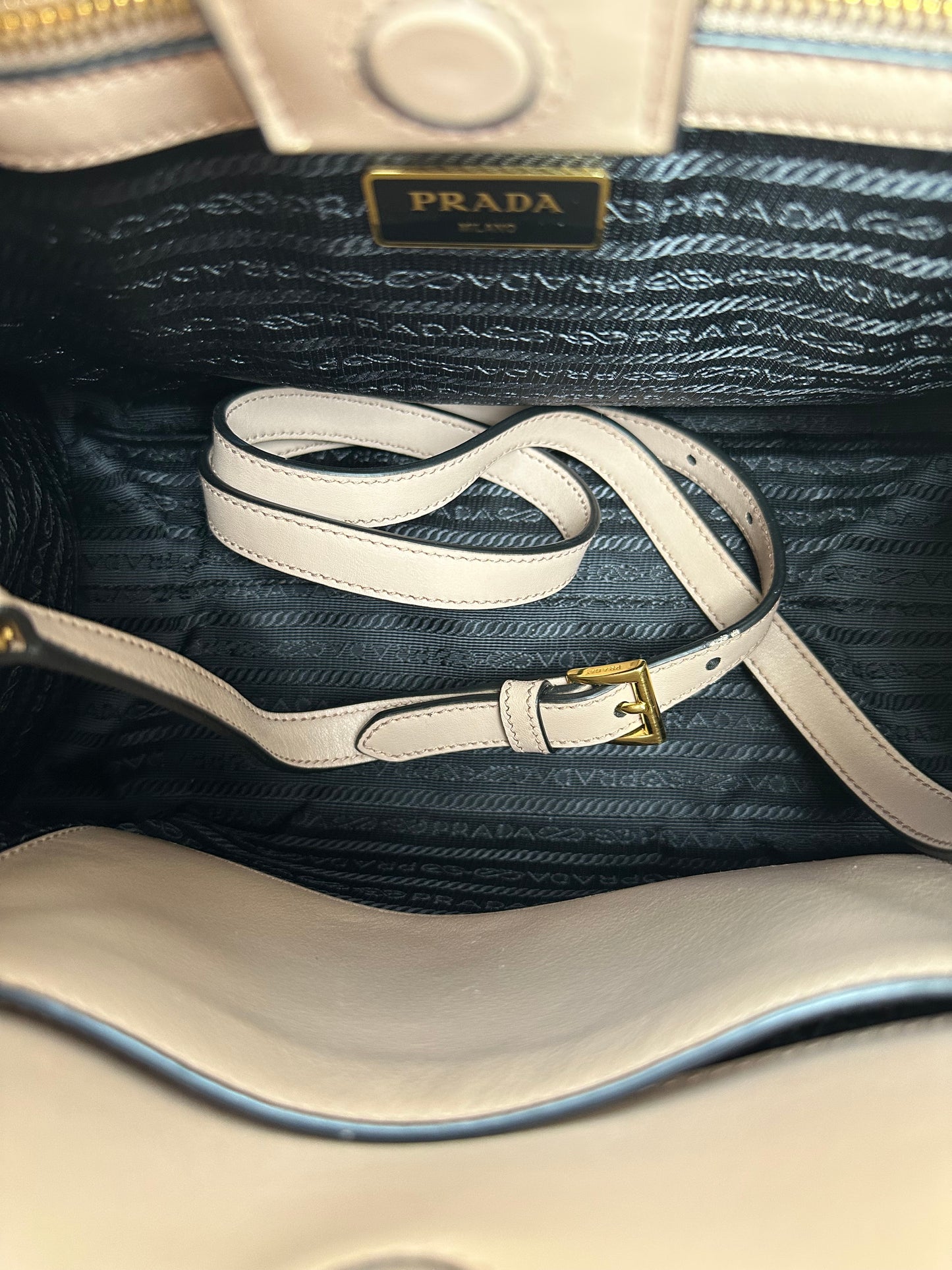 Prada Pink / Nude Saffiano Tote GHW (As Is)