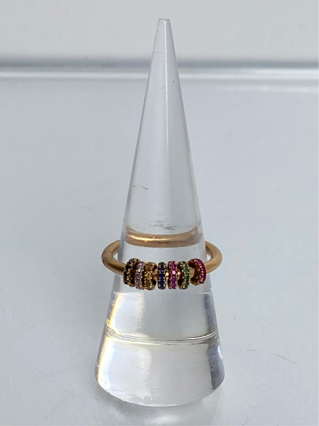Spinelli Kilcollin 18KR Sapphire, Ruby, & Emerald Ring, 7.5