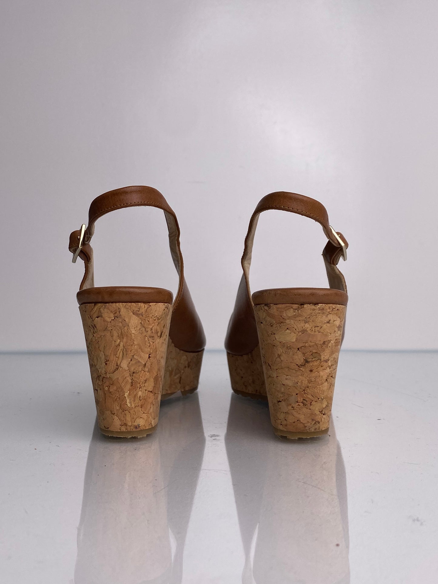 Jimmy Choo Brown Cork Wedges, 36