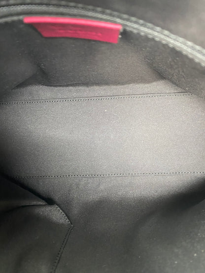 Gucci Burgundy Embossed Horsebit Bag SHW
