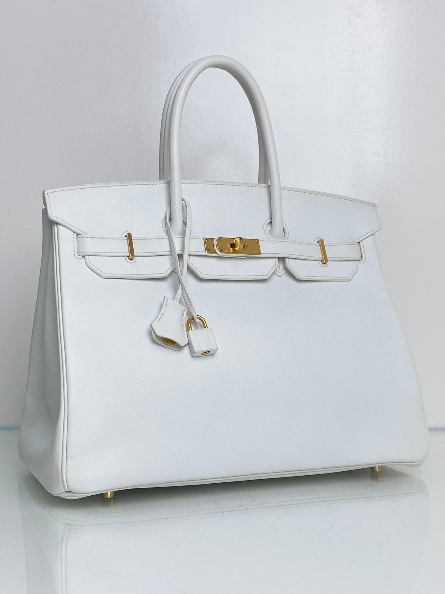 Hermes Birkin 35 White Epsom GHW #P