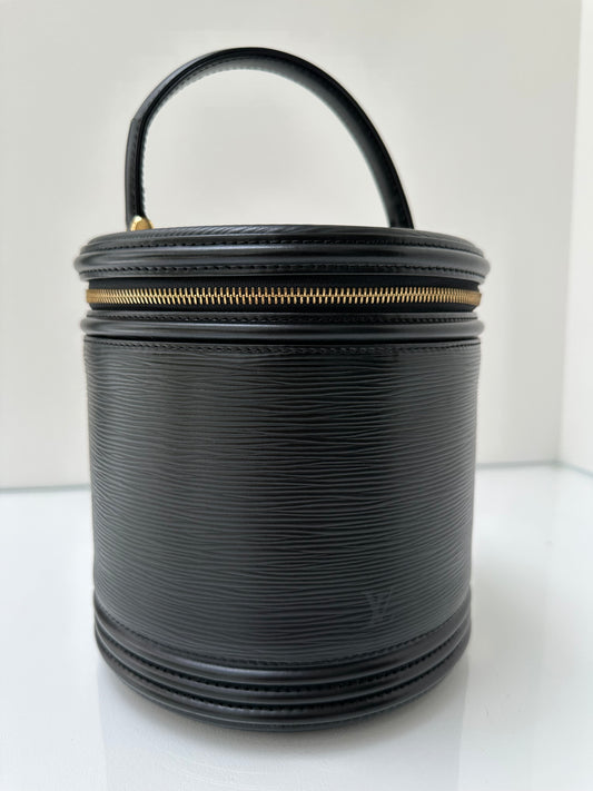 Louis Vuitton Black Epi Vanity Canister