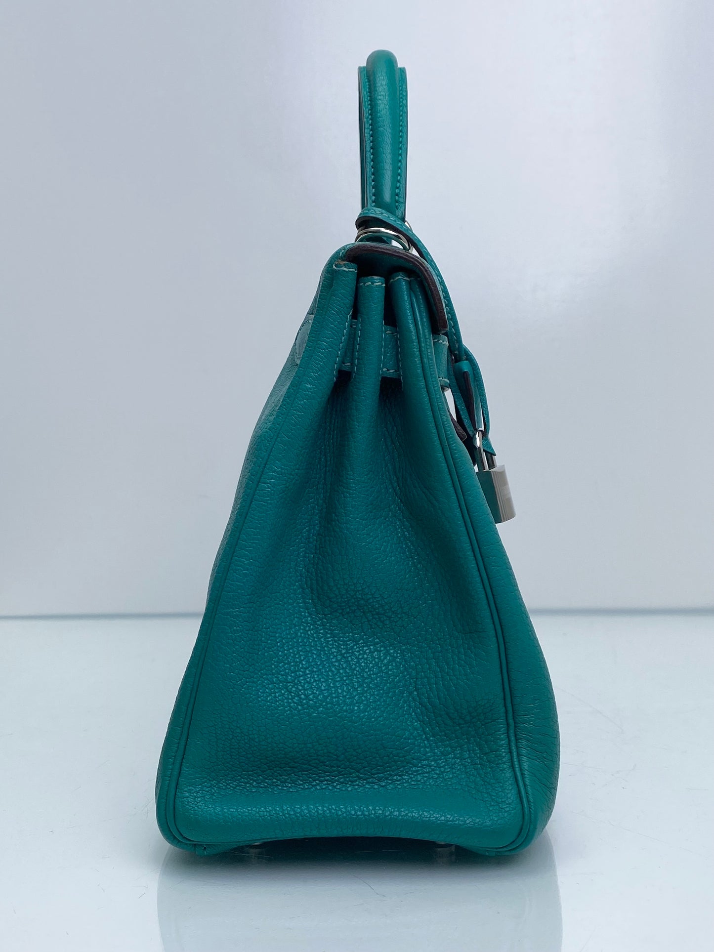 Hermes Kelly 28 Lagoon Chèvre PHW #L