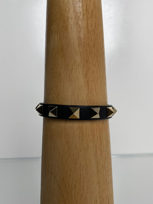 Valentino Black/Gold Rockstud Bracelet