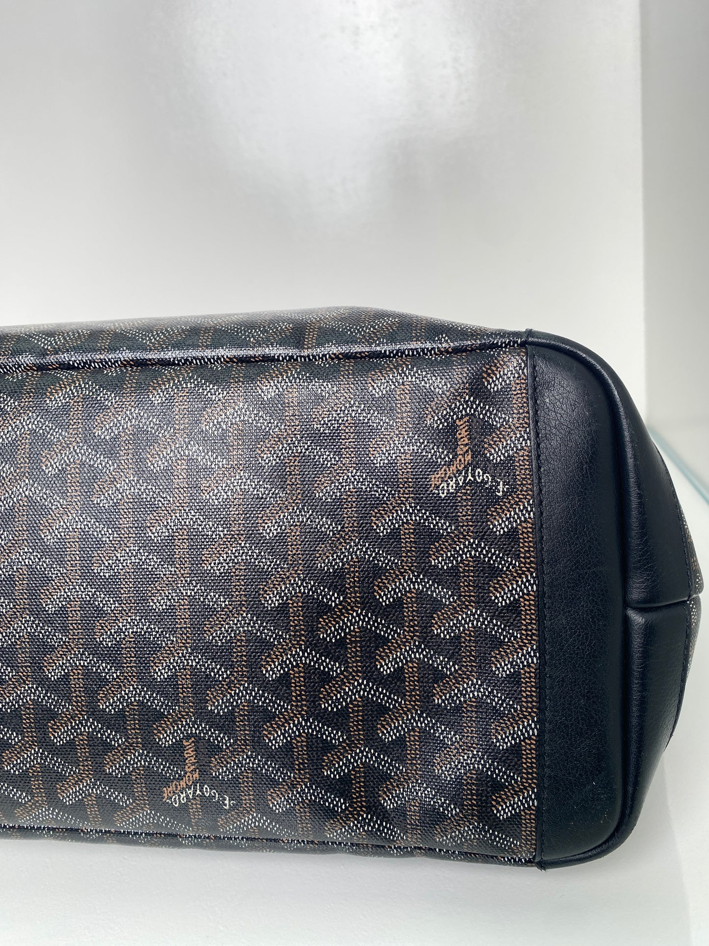 Goyard Black Artois MM Tote Bag SHW
