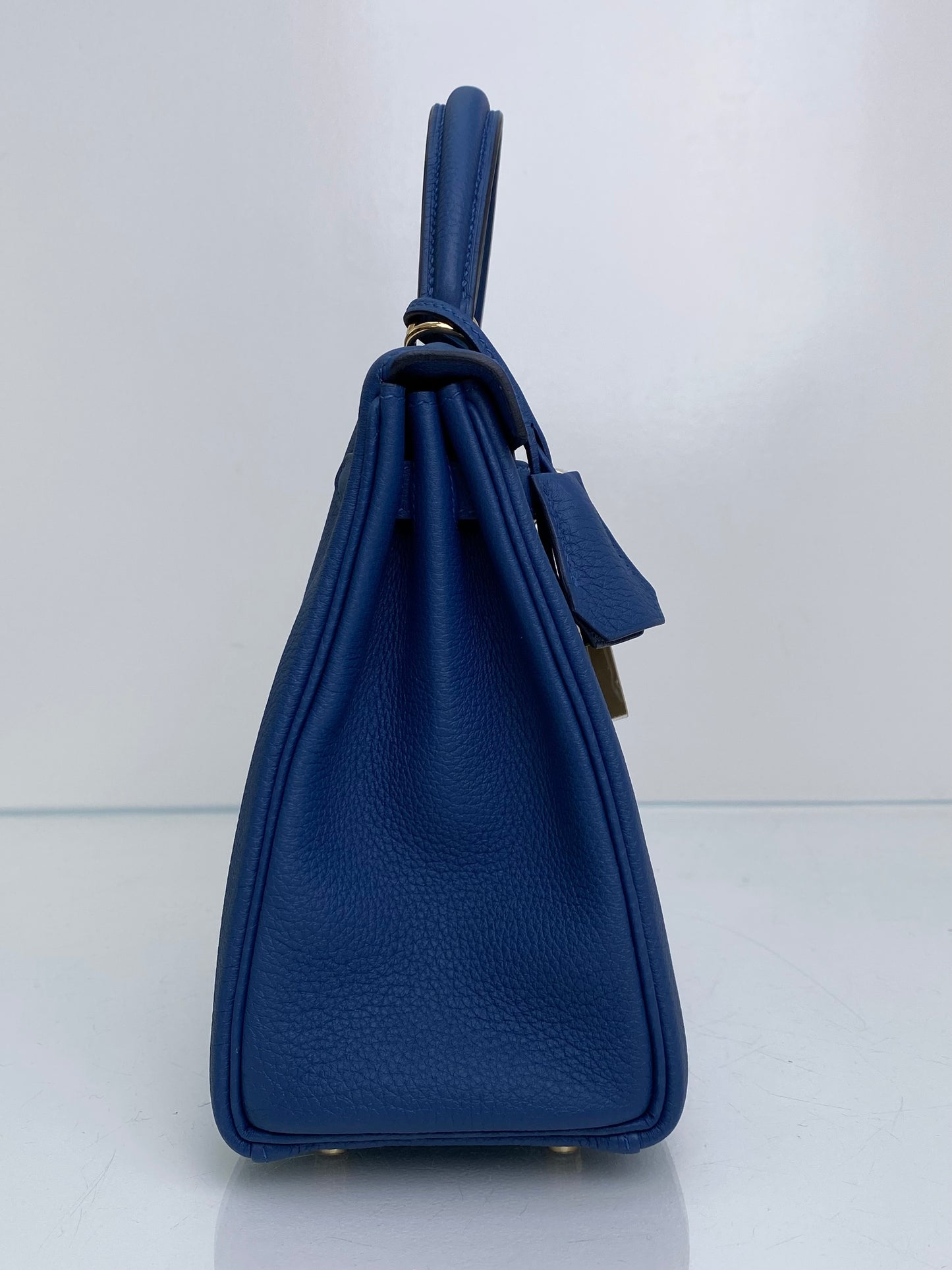 Hermes Kelly 25 Bleu Agate Togo GHW #K