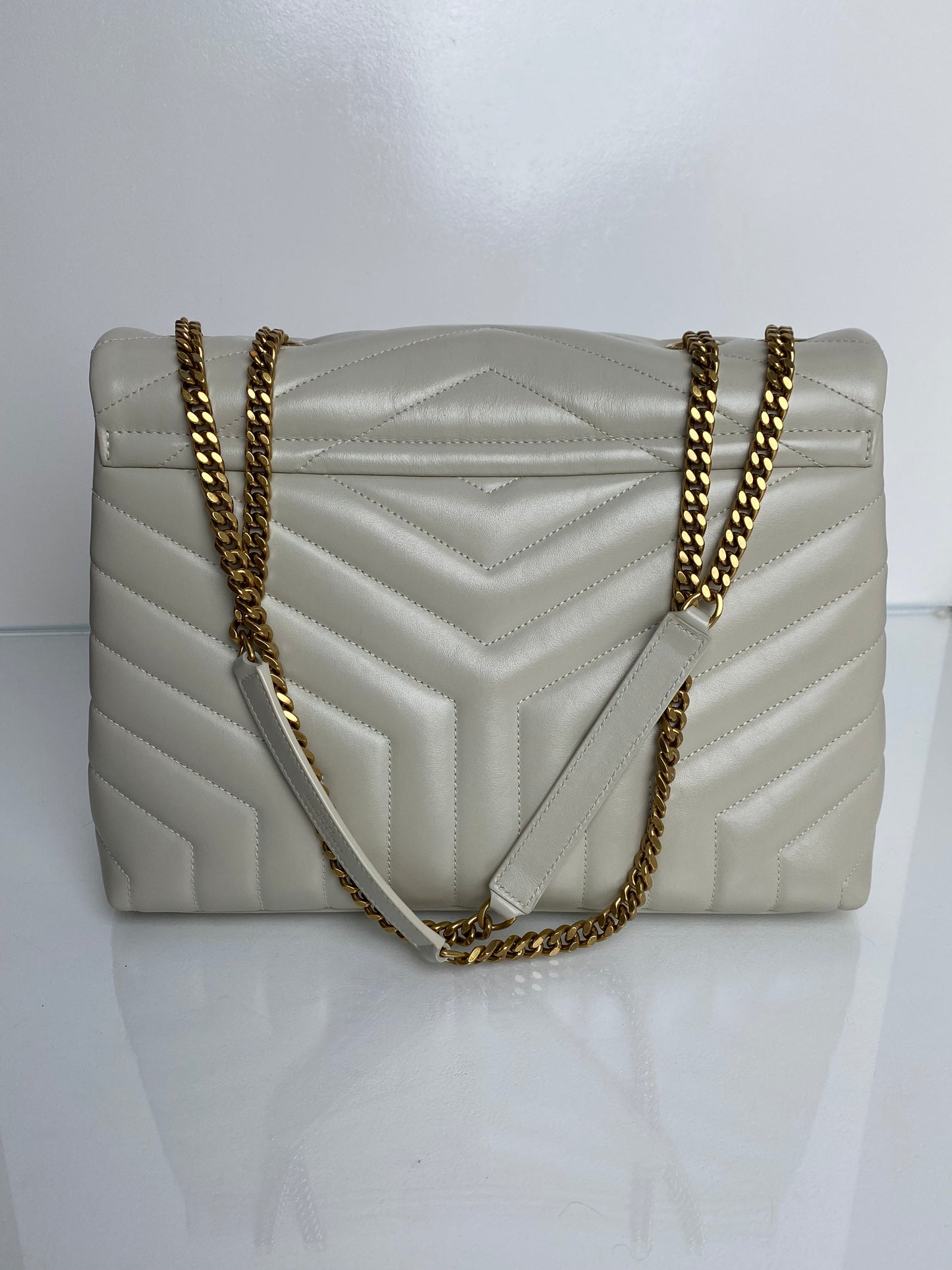 Saint Laurent Cream Lou Lou Bag GHW