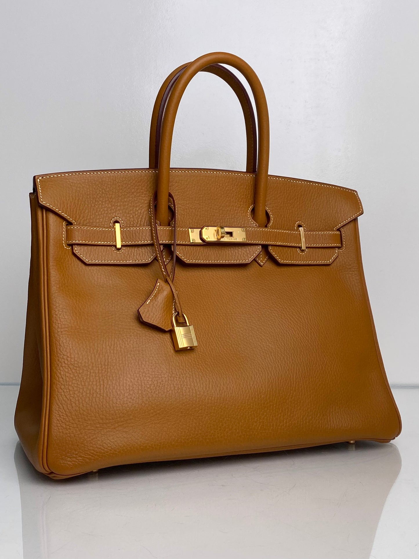 Hermes Birkin 35 Gold Ardennes GHW #B