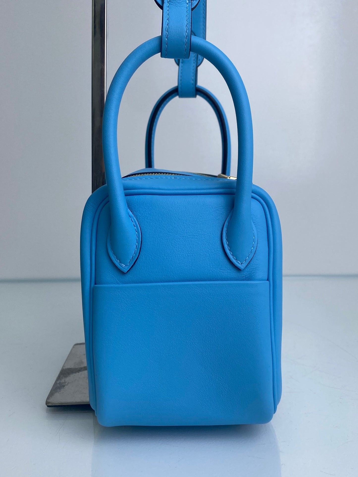 Hermes Celeste Lindy Mini Swift GHW #W