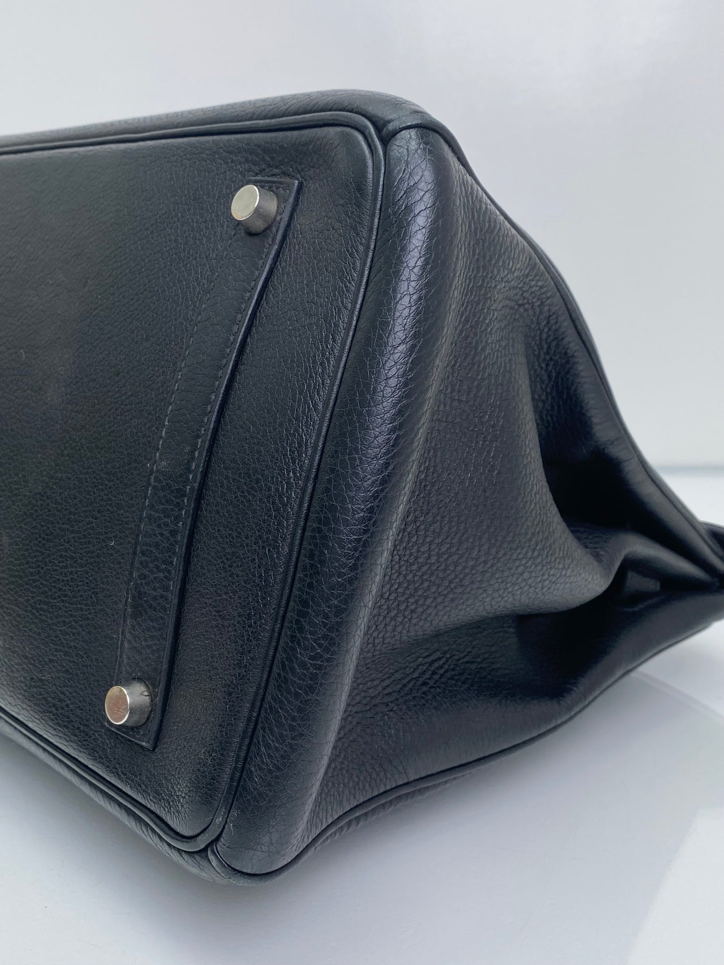 Hermes Birkin 35 Noir Clemence PHW #G