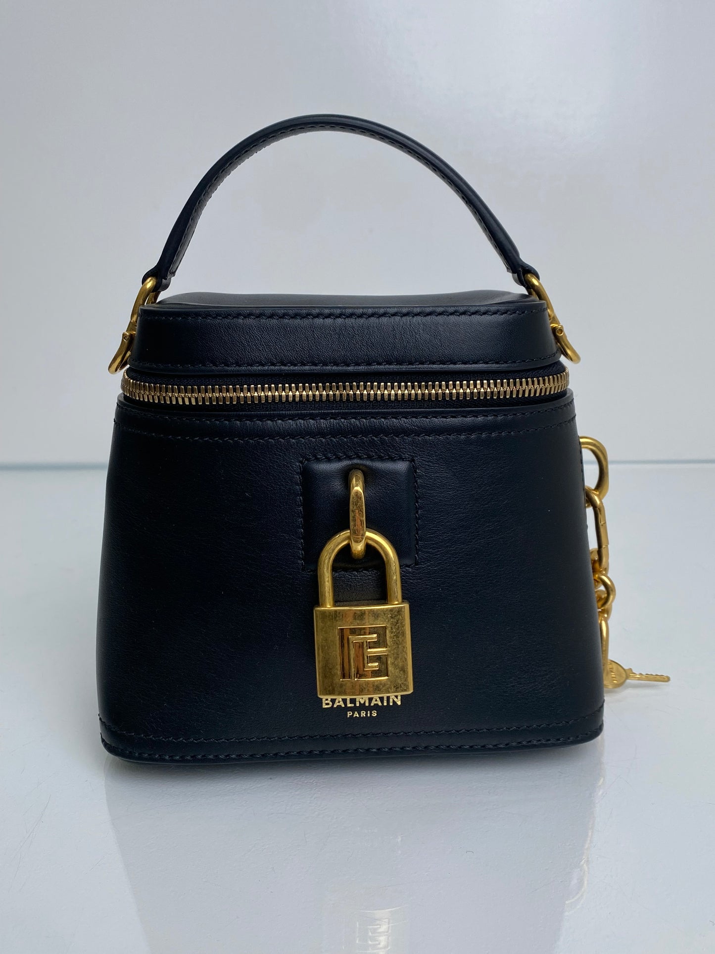 Balmain Black Pulse Vanity Bag GHW