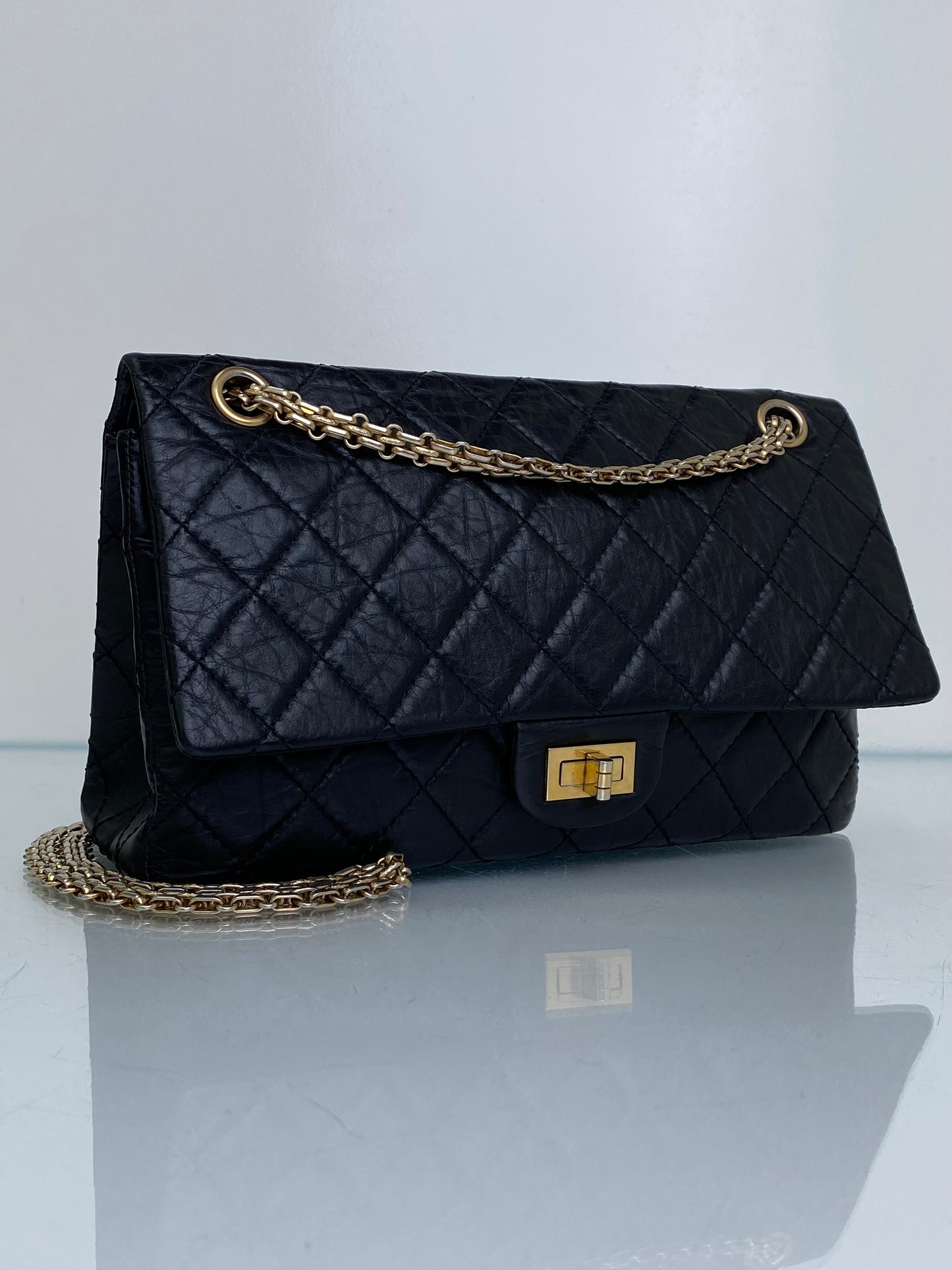 Chanel Black Reissue Medium Flap Bag GHW
