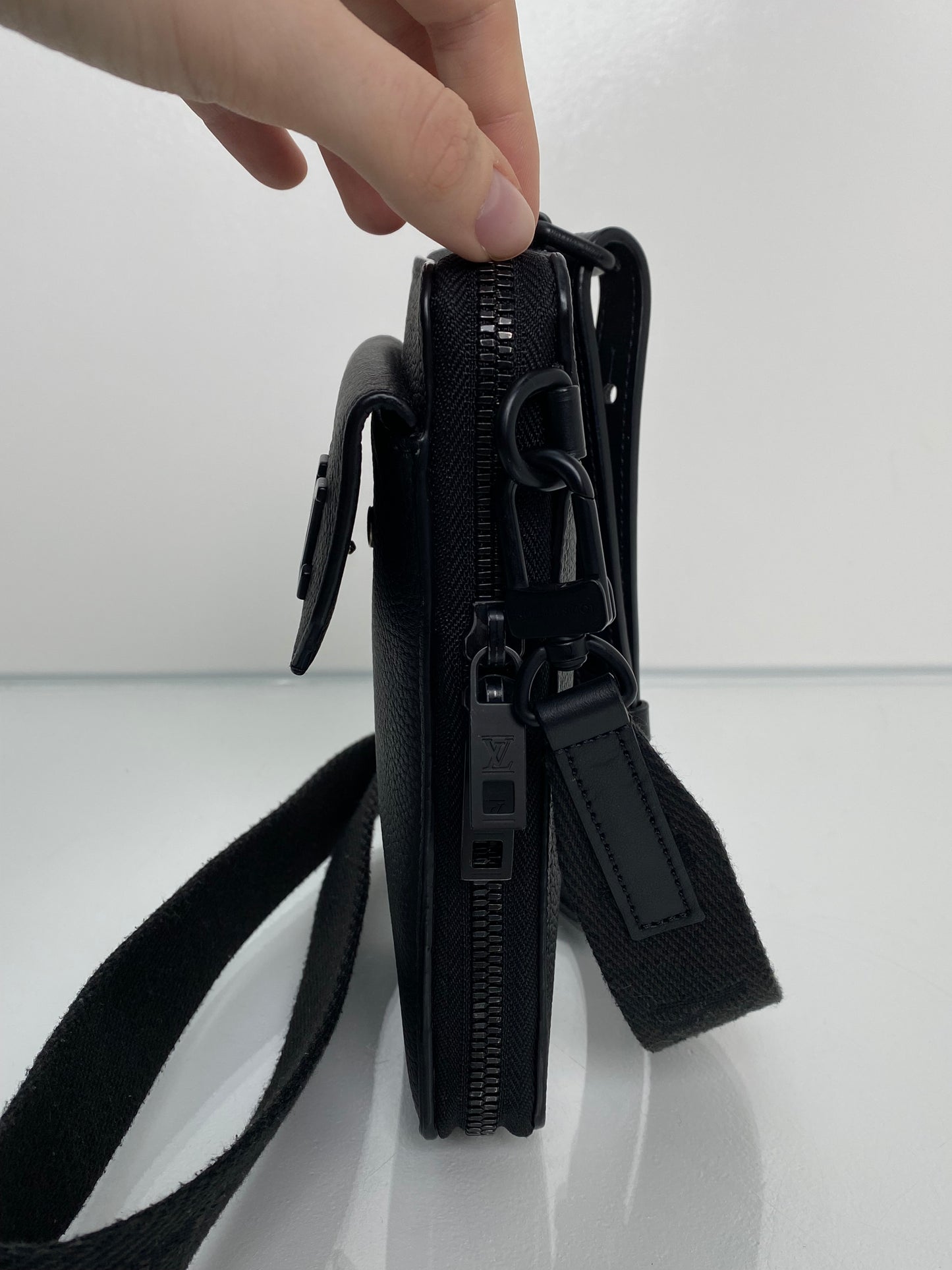 LV Black Aerogram Phone Bag