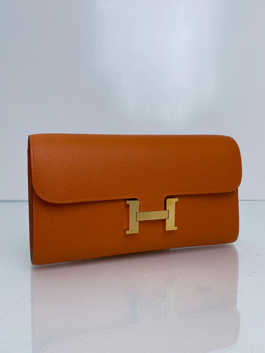 Hermes Constance To Go Orange Epsom GHW #Z