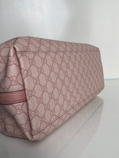 Gucci Pink GG Emblem Medium Tote Bag GHW