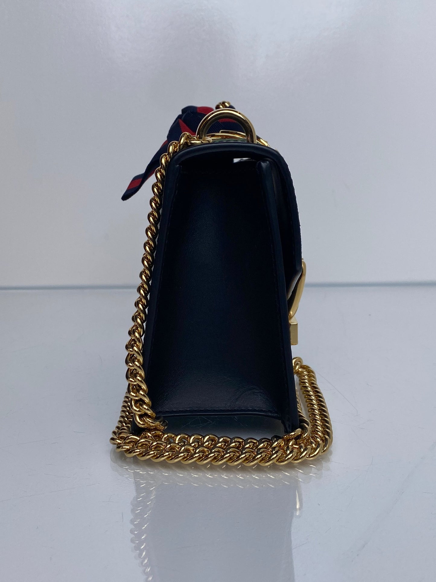 Gucci Black Webstripe Mini Sylvie Bag GHW