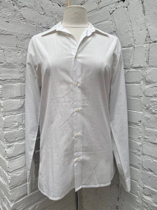 Hermes Purple/White Logo Buttondown, L
