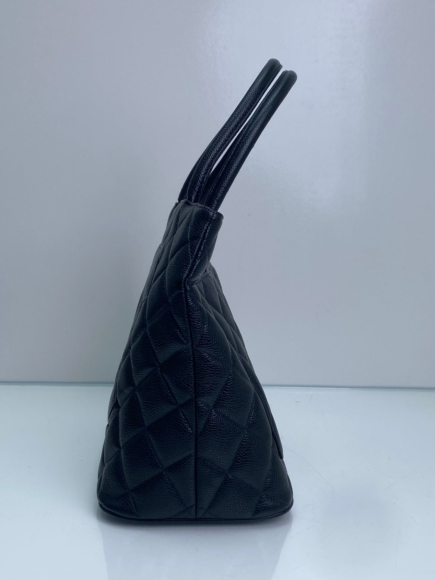 Chanel Medallion Black Caviar Medium Tote SHW