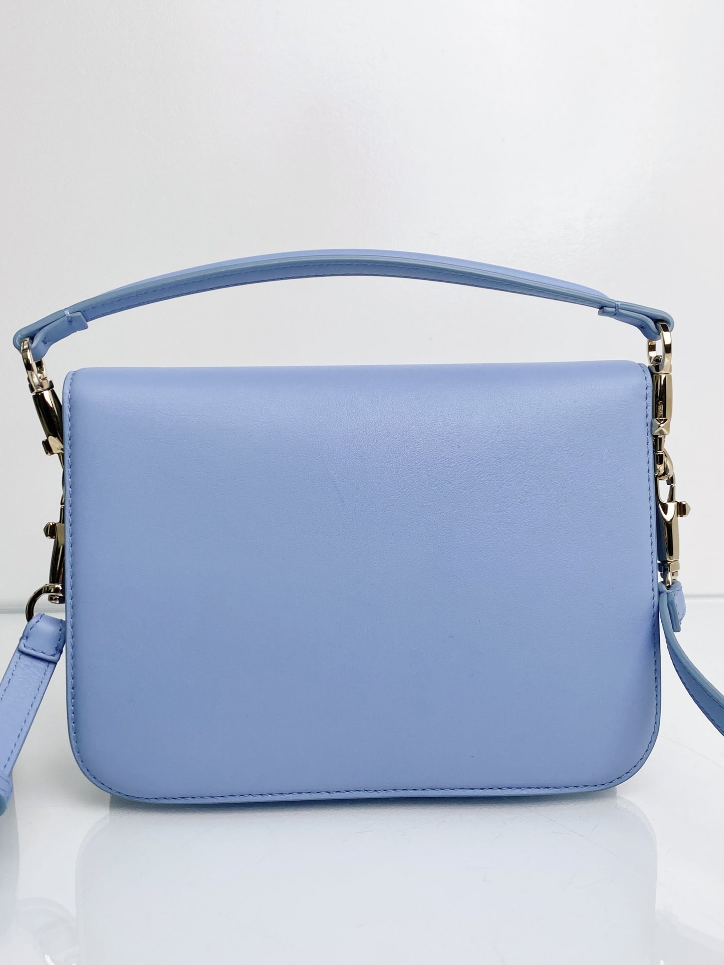 Valentino Garavani Loco Light Blue Leather Shoulder Bag GHW