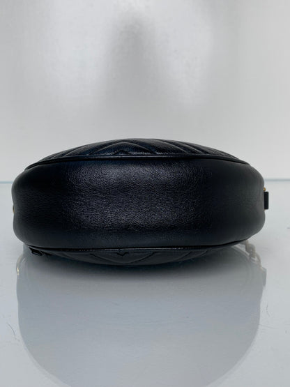 Gucci Black GG Round Marmont GHW