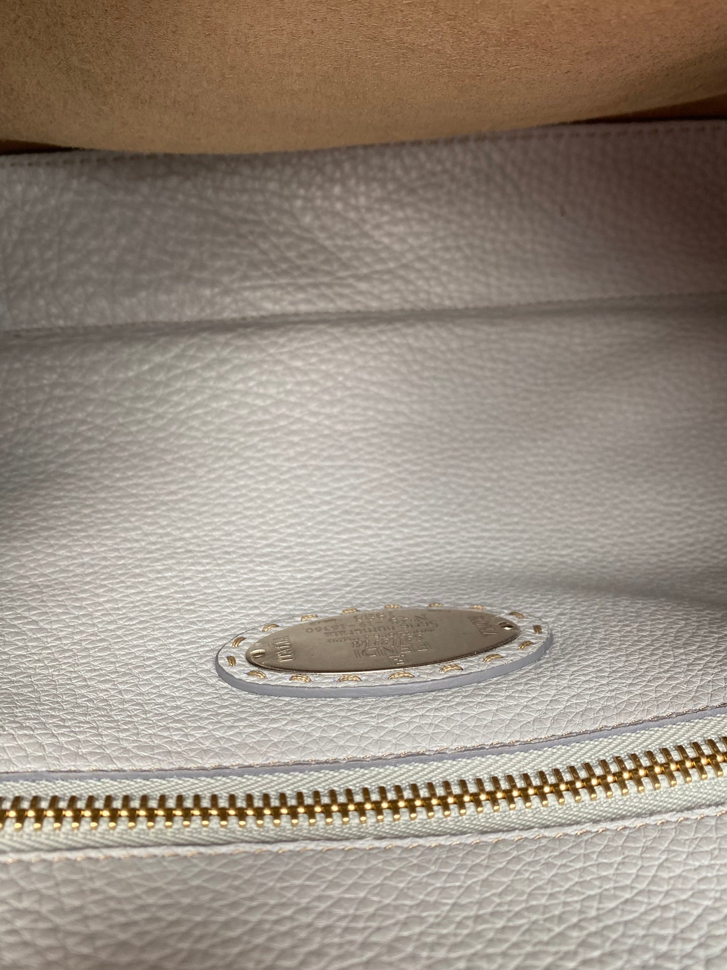 Fendi Beige & Grey Peekaboo Tote Bag TTHW