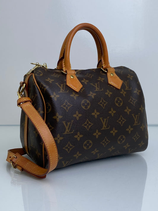 Louis Vuitton Monogram Speedy Bandouliere 25 Bag GHW