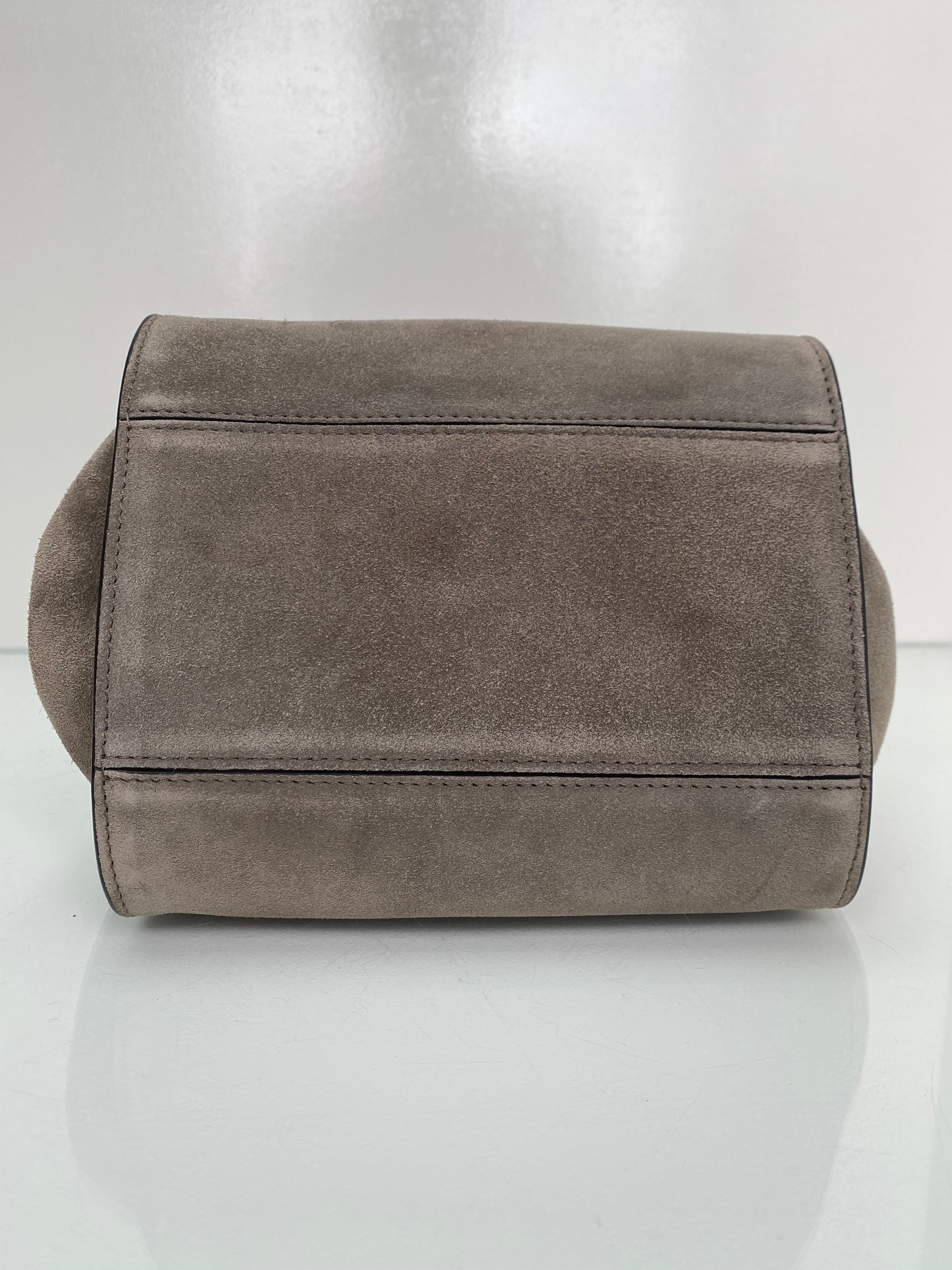 Max Mara Grey Taupe Suede Bag