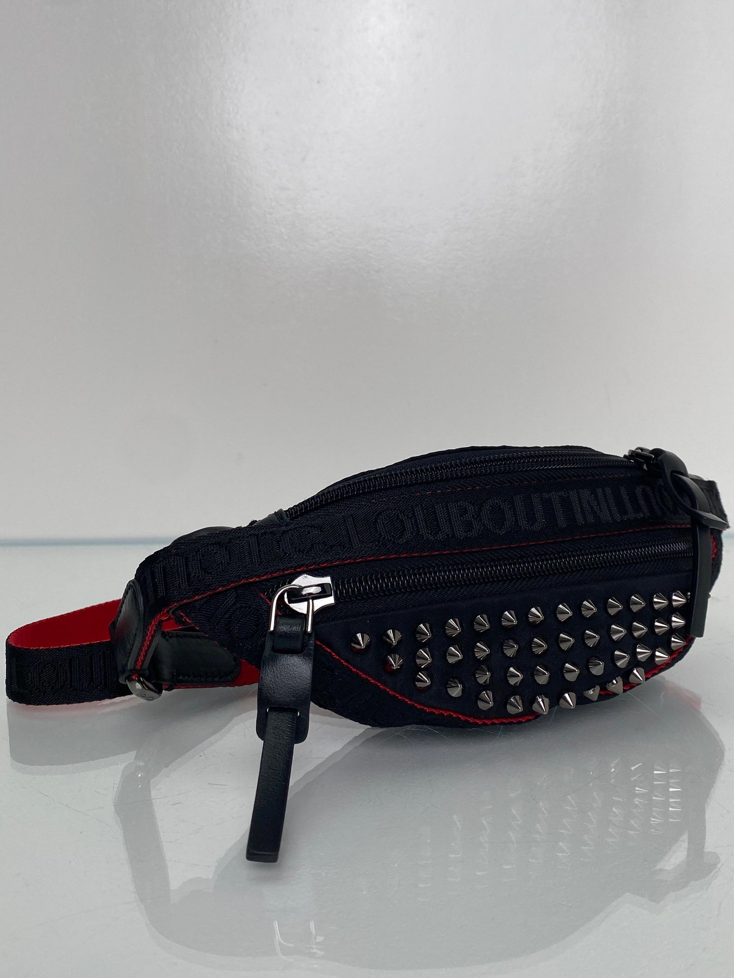 Christian Louboutin Black & Red Studded Bum Bag