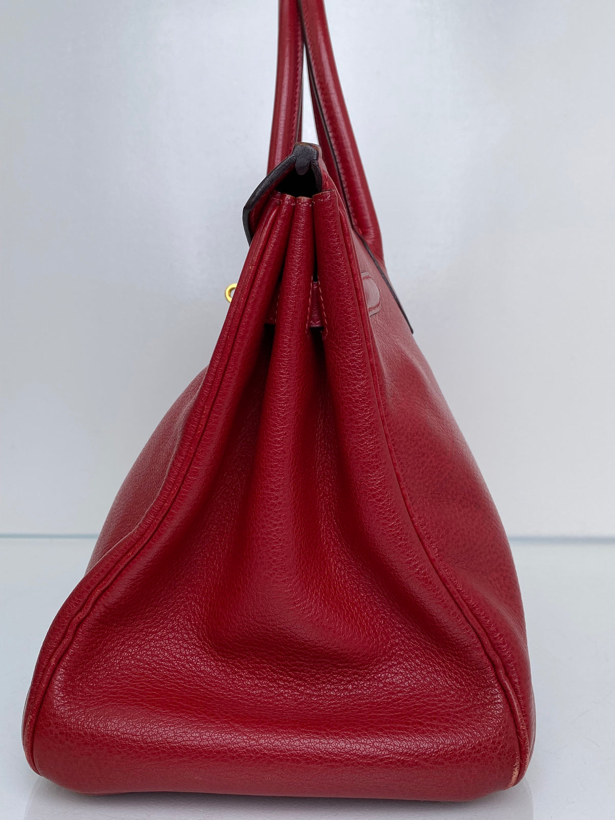 Hermes Birkin 35 Rouge Togo GHW #I