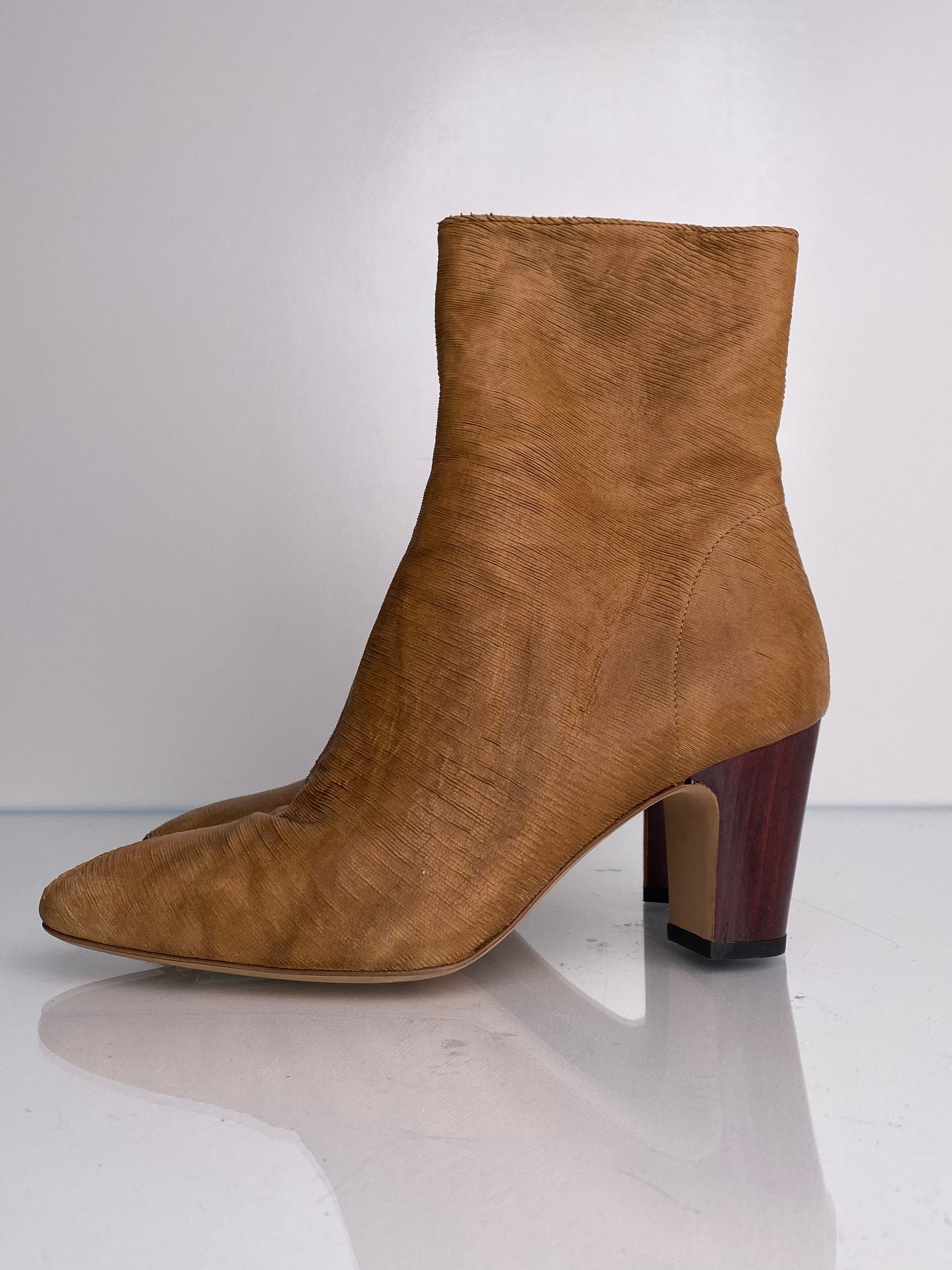 IRO Brown Suede & Wood Boots, 39