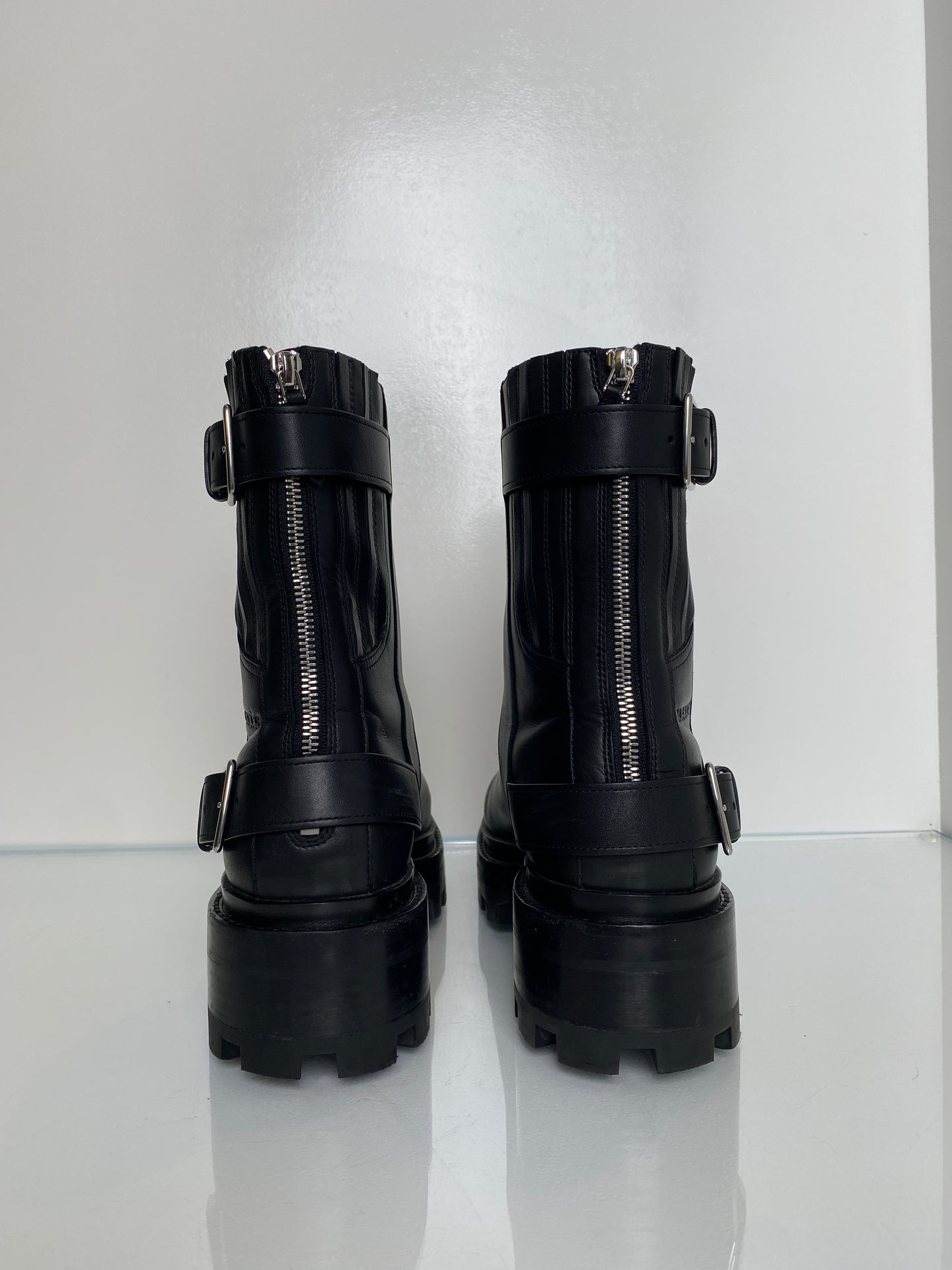 Hermes Jaimy Black Combat Boots, 40