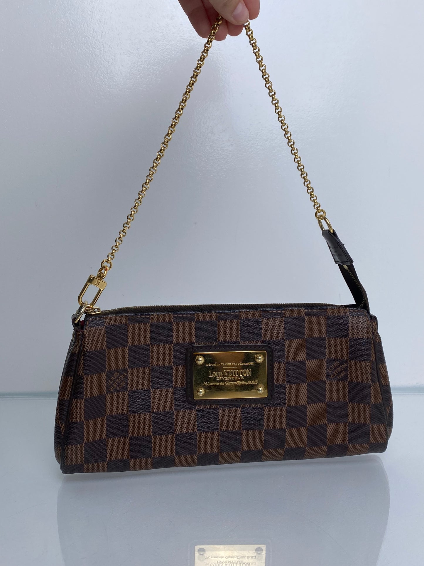 Louis Vuitton Damier Ebene Canvas Eva Bag GHW
