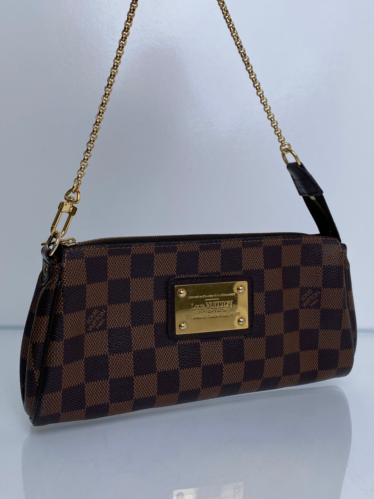 Louis Vuitton Damier Ebene Canvas Eva Bag GHW
