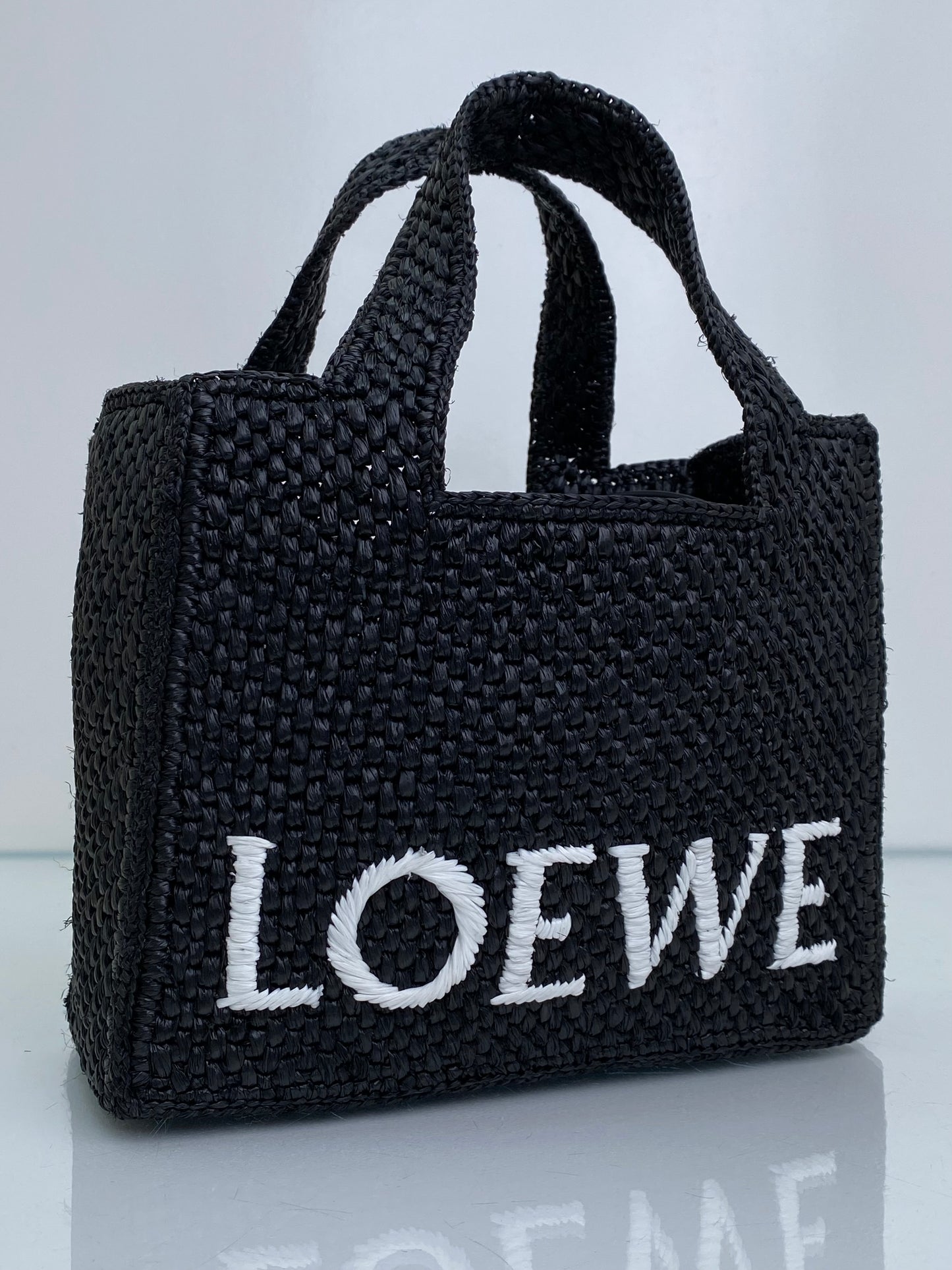 Loewe Women's Black Font Tote Bag w/Strap GHW