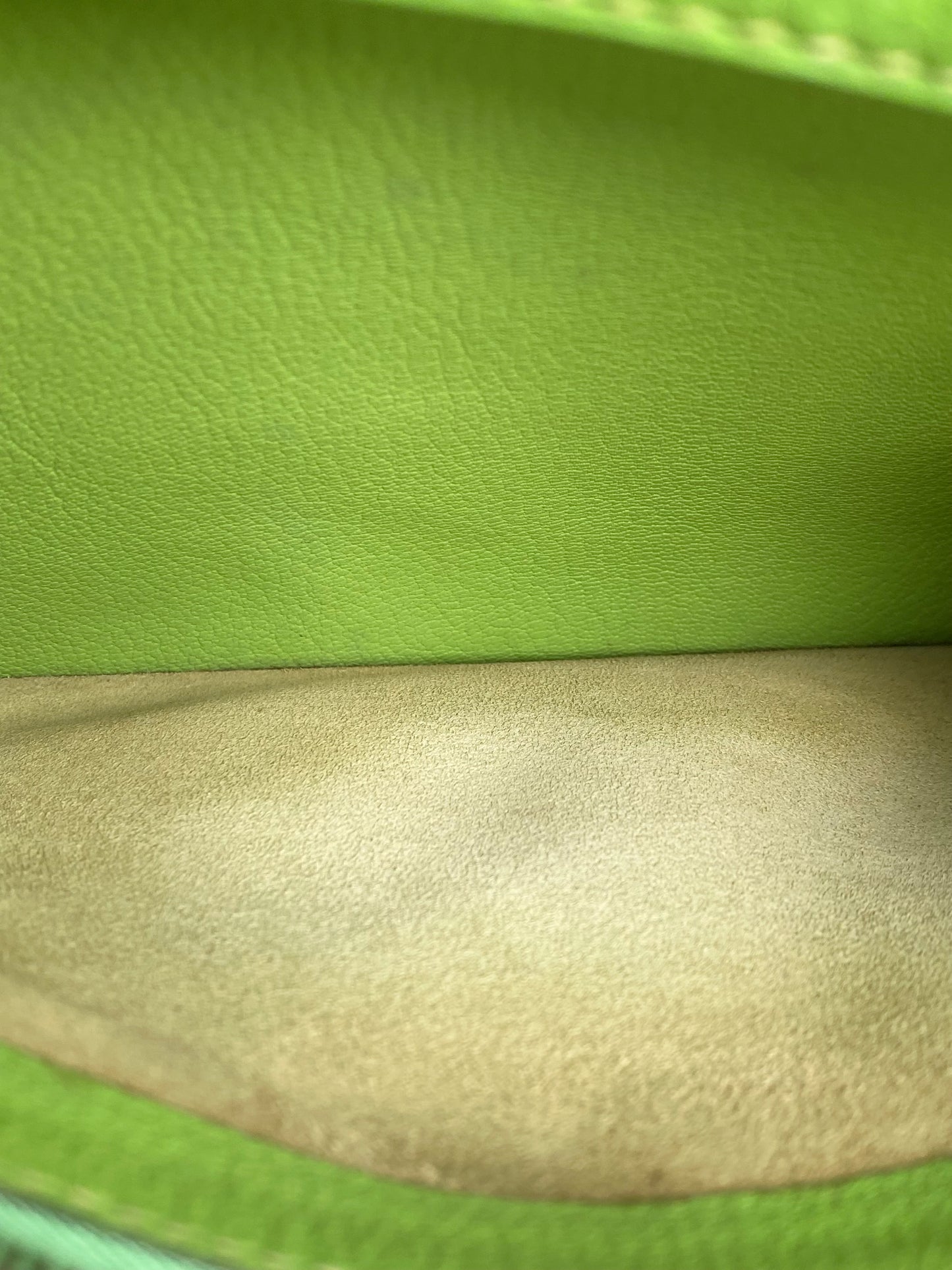 Hermes Birkin 35 Vert Cru Clemence GHW #G