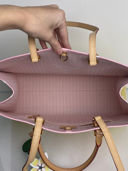 Louis Vuitton Pink & Yellow Gradient Giant Monogram OnTheGo GM Tote Bag GHW