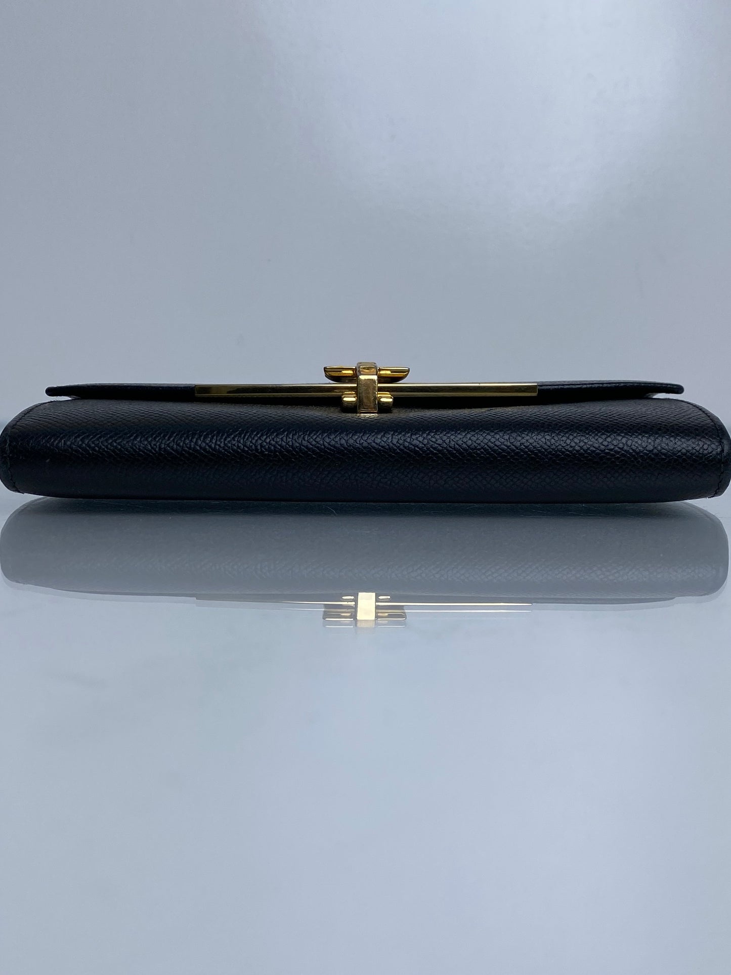 Salvatore Ferragamo Black Logo Wallet GHW